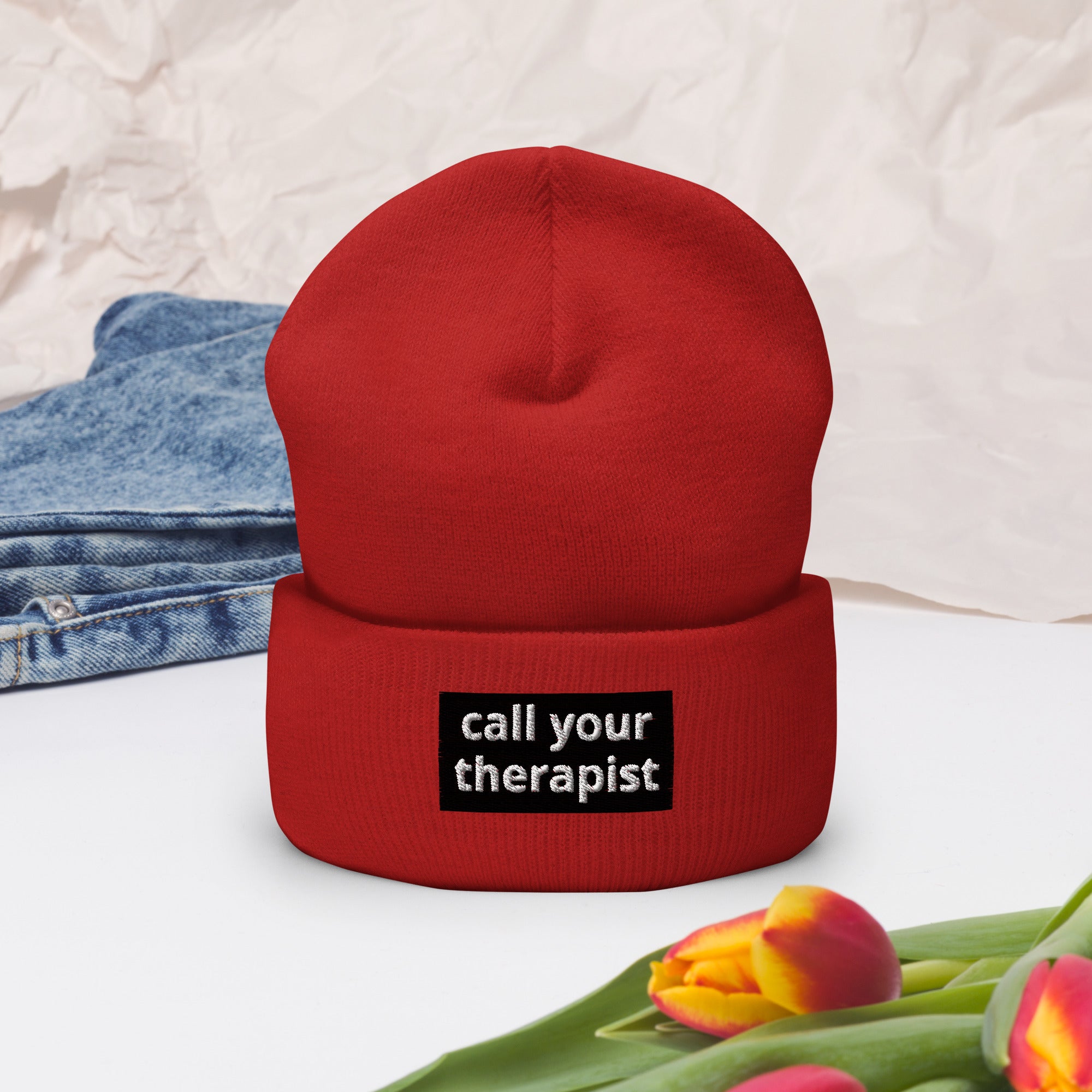 Call your therapist Beanie